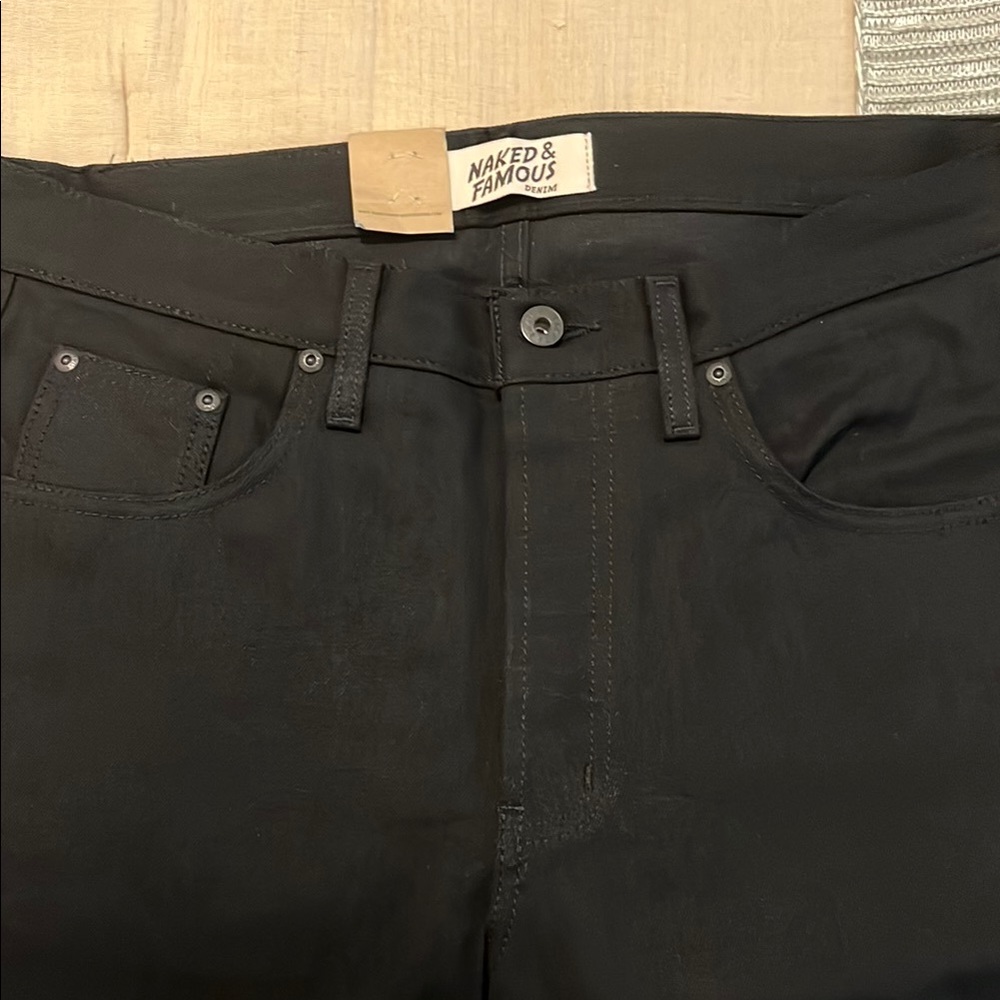 Naked & Famous Black Japanese Selvedge Denim